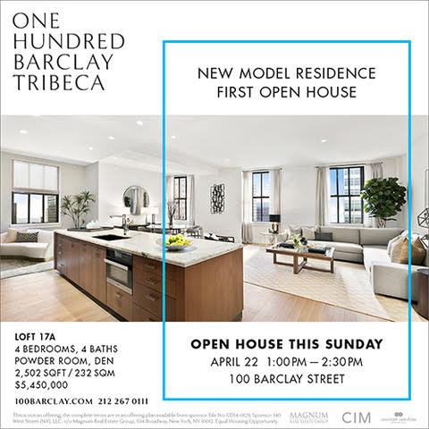 New Model Residence Open House at One Hundred Barclay This Weekend