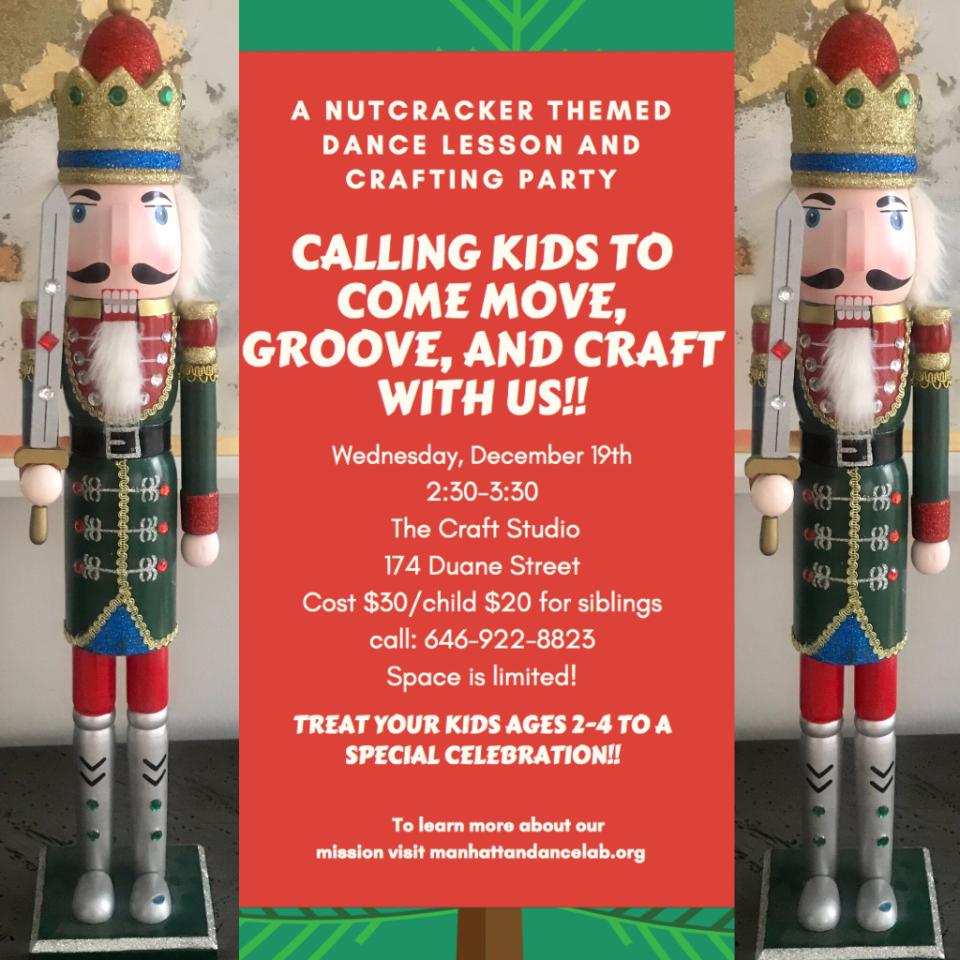 A Nutcracker Themed Dance and Craft at The Craft Studio