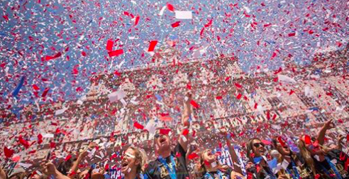 U.S. Women's National Team Celebrates their World Cup Win with a Ticker Tape Parade in Lower Manhattan!