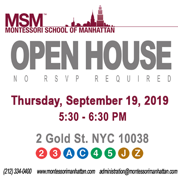 Open House at the Montessori School of Manhattan in FiDi 