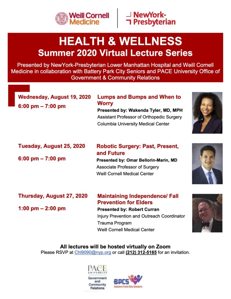 Health and Wellness Seminars Presented by Weill Cornell Medicine and NY Presbyterian