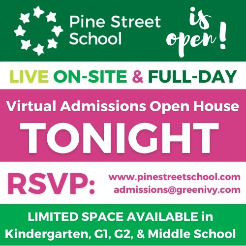 TONIGHT! Get to know Pine Street School | Virtual Open House @ 5:30pm