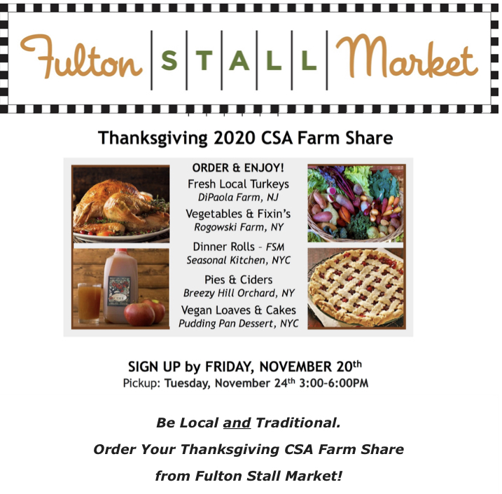 Fulton Stall Market - Thanksgiving Feast Available to Order!